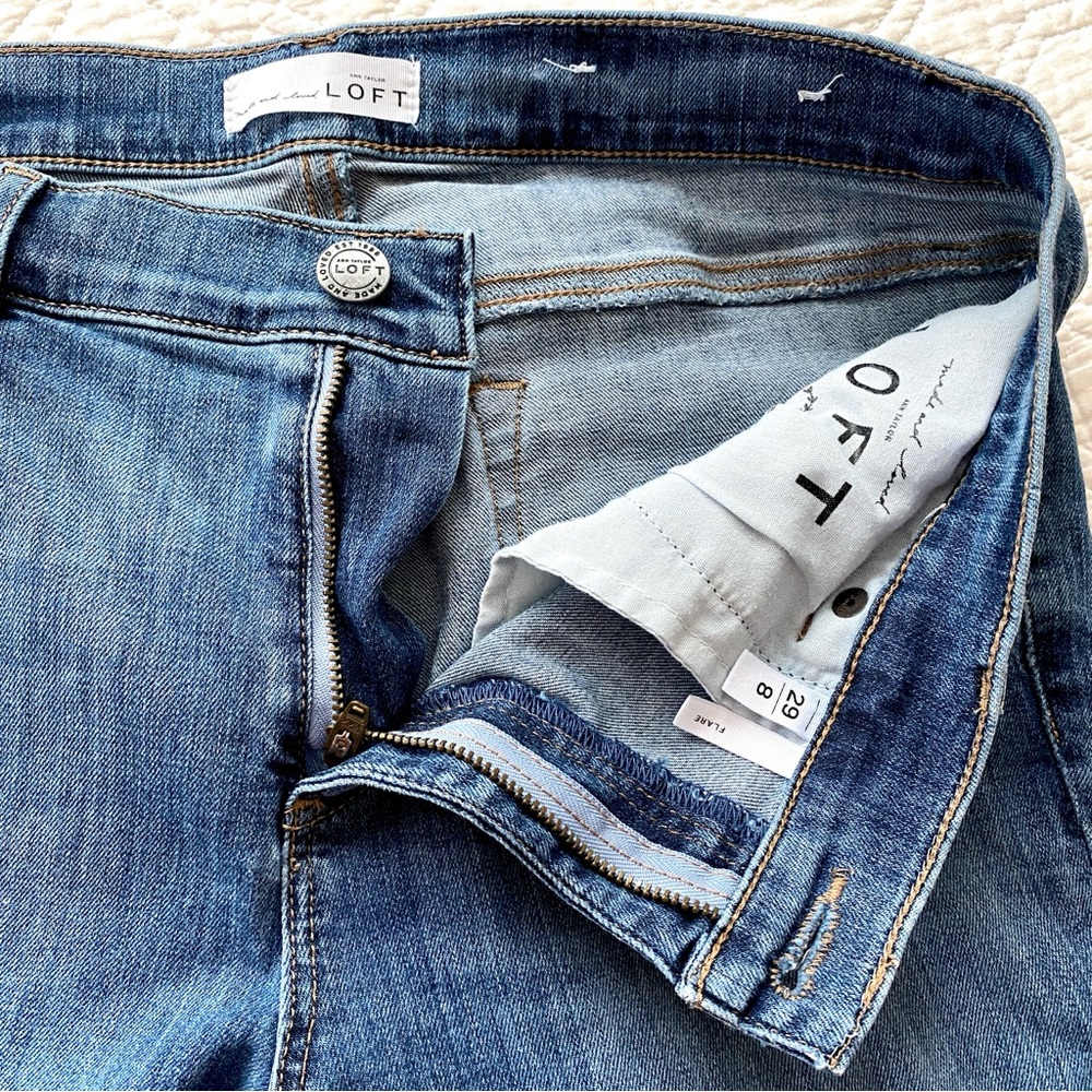 Loft Medium Wash Flare Bootcut Jeans Women’s Size 29/8 - Picture 7 of 13